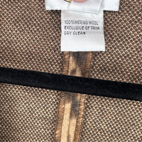 Vintage Talbots Leopard Print Wool Blazer Jacket Women’s Medium - Picture 4 of 9